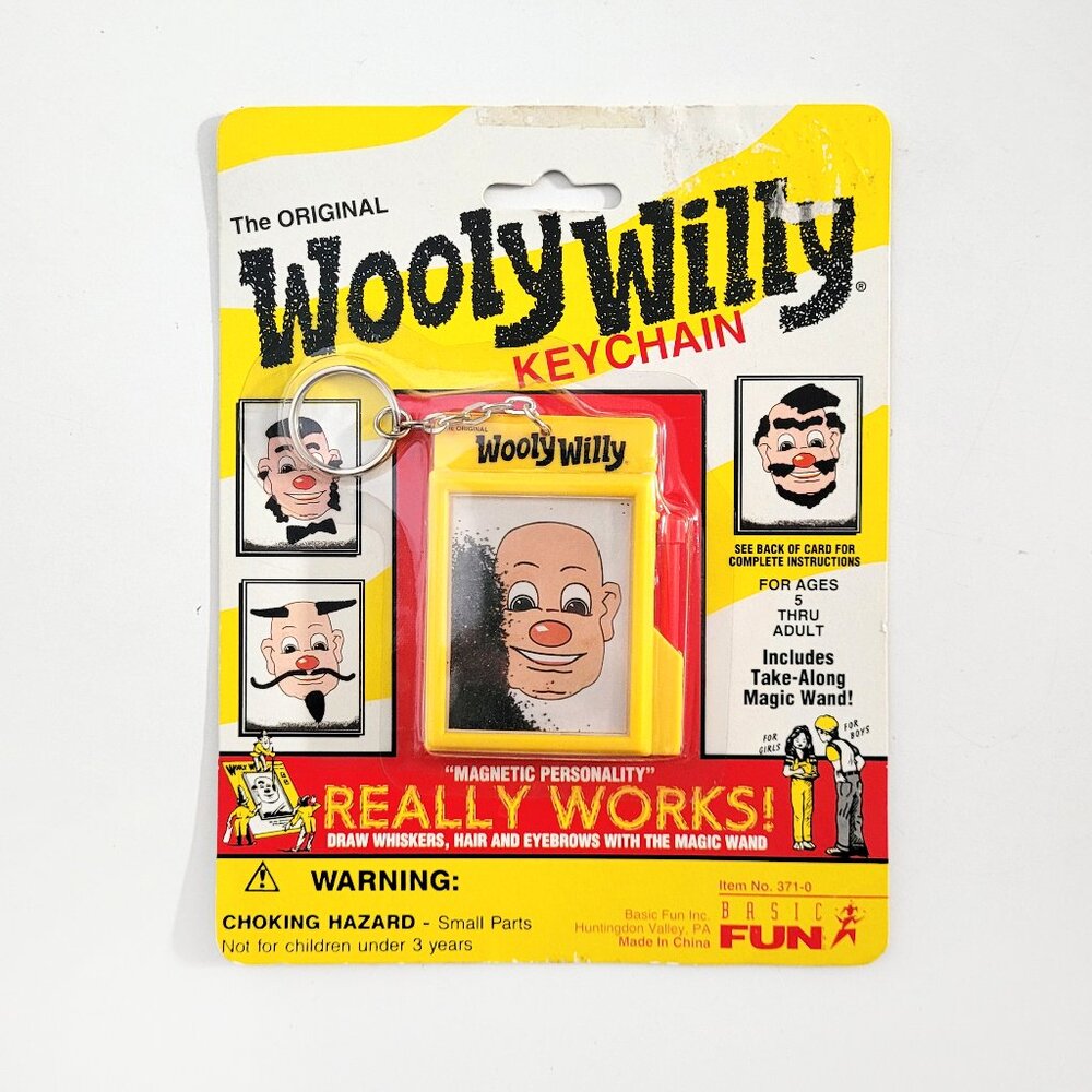 Basic Fun Vintage 90's Wooly Willy Keychain  - NEW SEALED